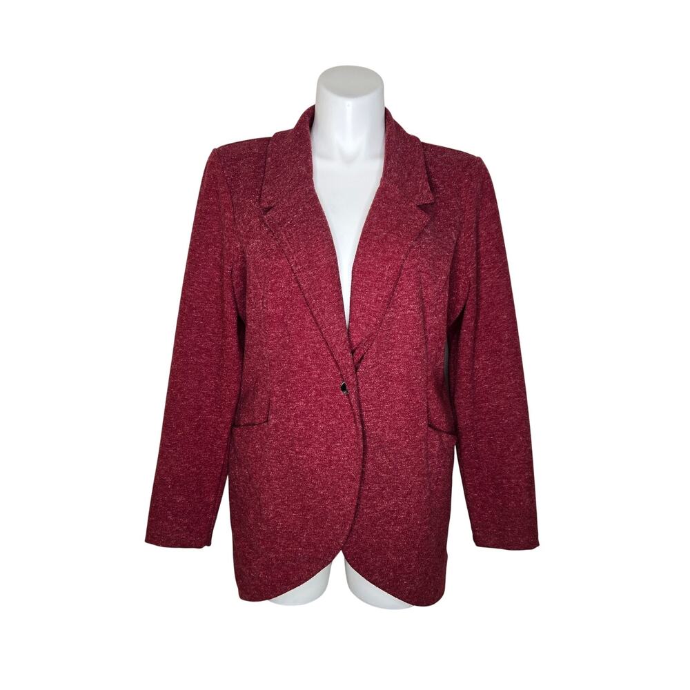 BETABRAND Button-Up Coat Heathered Red Size XXL
